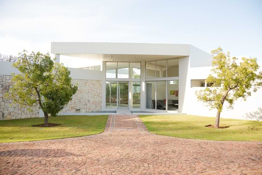 Stone Walkway Modern House